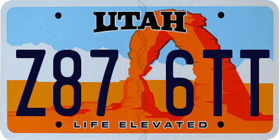 UT license plate Z876TT