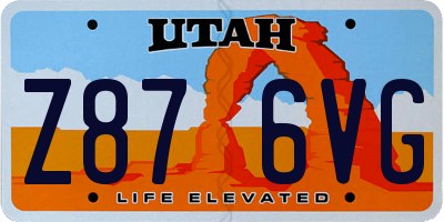UT license plate Z876VG