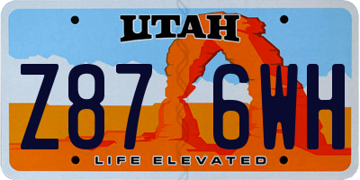 UT license plate Z876WH