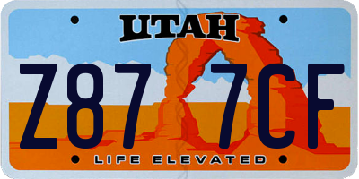 UT license plate Z877CF