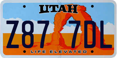 UT license plate Z877DL