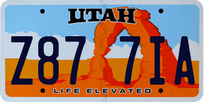 UT license plate Z877IA