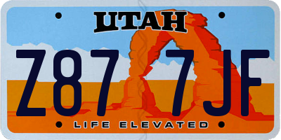 UT license plate Z877JF