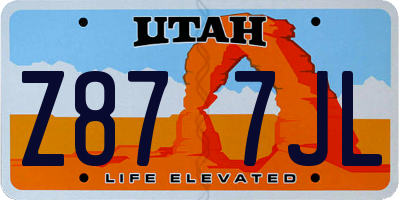 UT license plate Z877JL