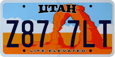UT license plate Z877LT