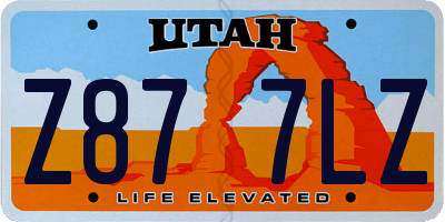 UT license plate Z877LZ