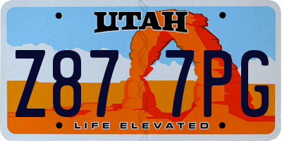 UT license plate Z877PG
