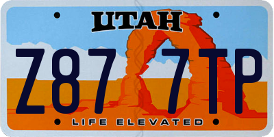 UT license plate Z877TP