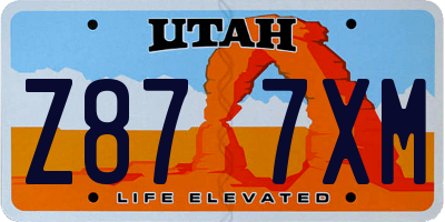 UT license plate Z877XM