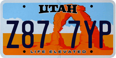 UT license plate Z877YP
