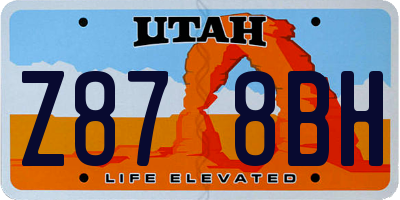 UT license plate Z878BH