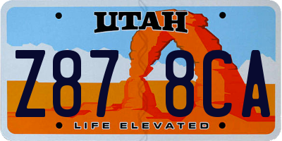 UT license plate Z878CA