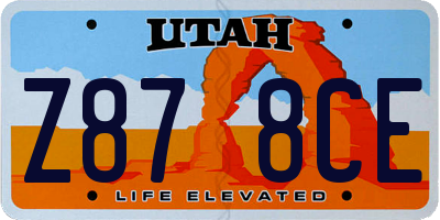 UT license plate Z878CE