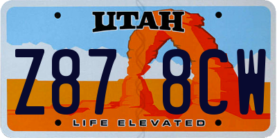 UT license plate Z878CW
