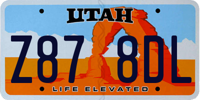 UT license plate Z878DL