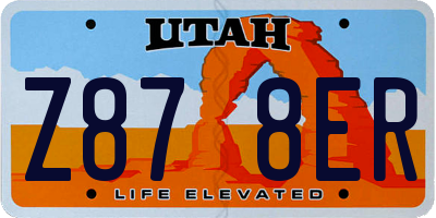 UT license plate Z878ER