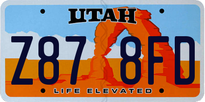 UT license plate Z878FD