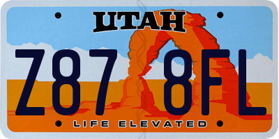 UT license plate Z878FL