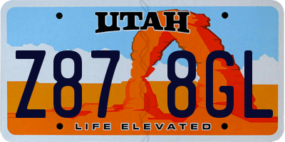 UT license plate Z878GL