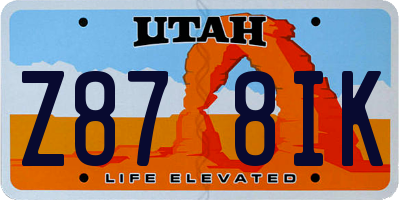 UT license plate Z878IK