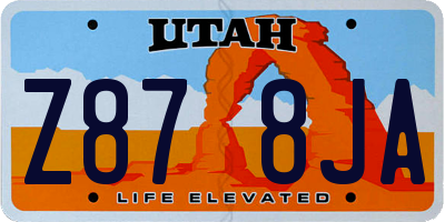 UT license plate Z878JA