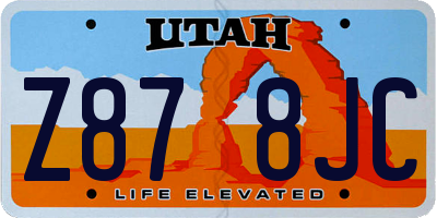 UT license plate Z878JC