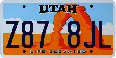 UT license plate Z878JL