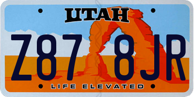 UT license plate Z878JR