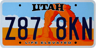 UT license plate Z878KN