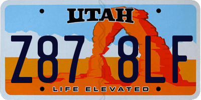 UT license plate Z878LF