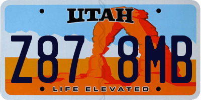 UT license plate Z878MB