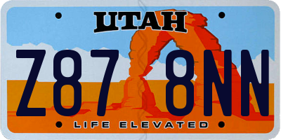 UT license plate Z878NN