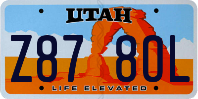 UT license plate Z878OL