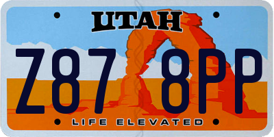 UT license plate Z878PP