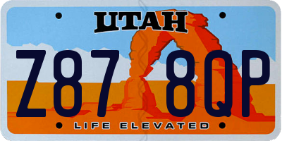 UT license plate Z878QP