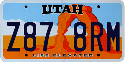 UT license plate Z878RM
