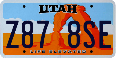 UT license plate Z878SE