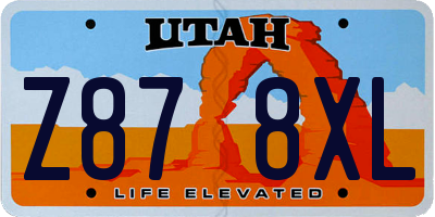 UT license plate Z878XL