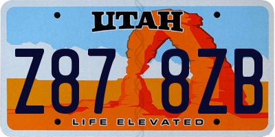 UT license plate Z878ZB