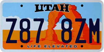 UT license plate Z878ZM