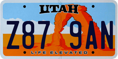 UT license plate Z879AN