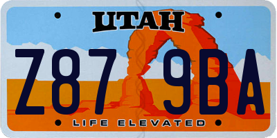 UT license plate Z879BA