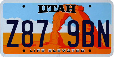 UT license plate Z879BN