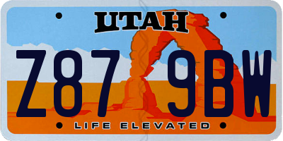 UT license plate Z879BW