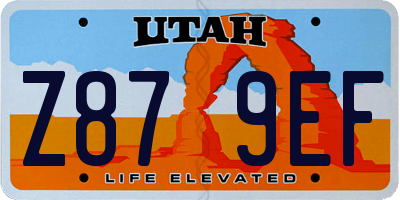UT license plate Z879EF