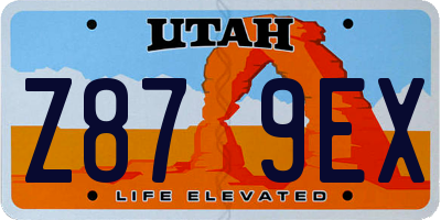 UT license plate Z879EX