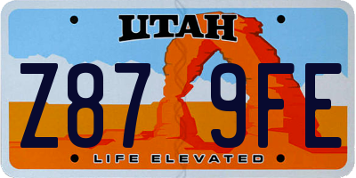 UT license plate Z879FE