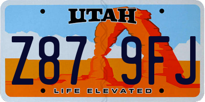 UT license plate Z879FJ
