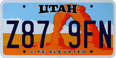 UT license plate Z879FN