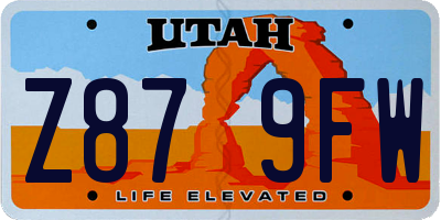UT license plate Z879FW